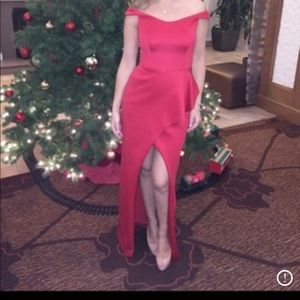 Black Halo evening dress, Red